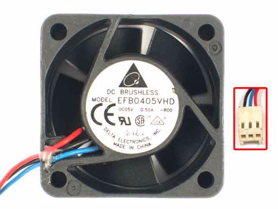 Original Delta EFB0405VHD R00 Cooling Fan DC 5V 0.5A 3-Wires EFB0405VHD R00 Fans